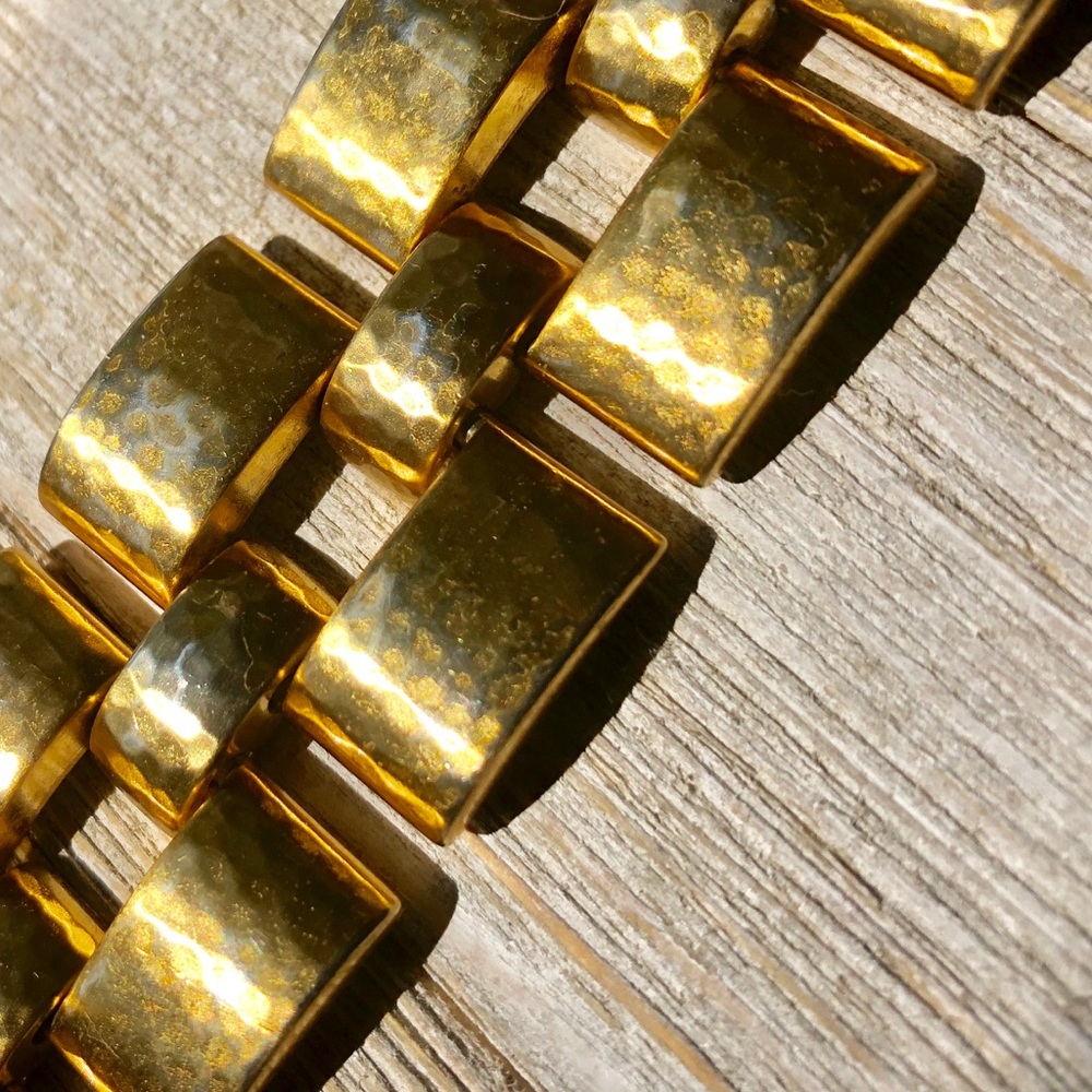 Brighton Hammered Gold Link Bracelet